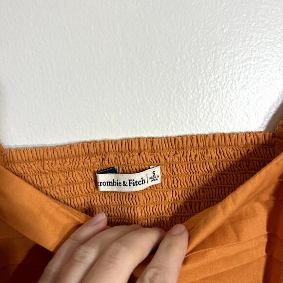 Abercrombie Orange Puff Sleeve Blouse - Picture 2 of 4